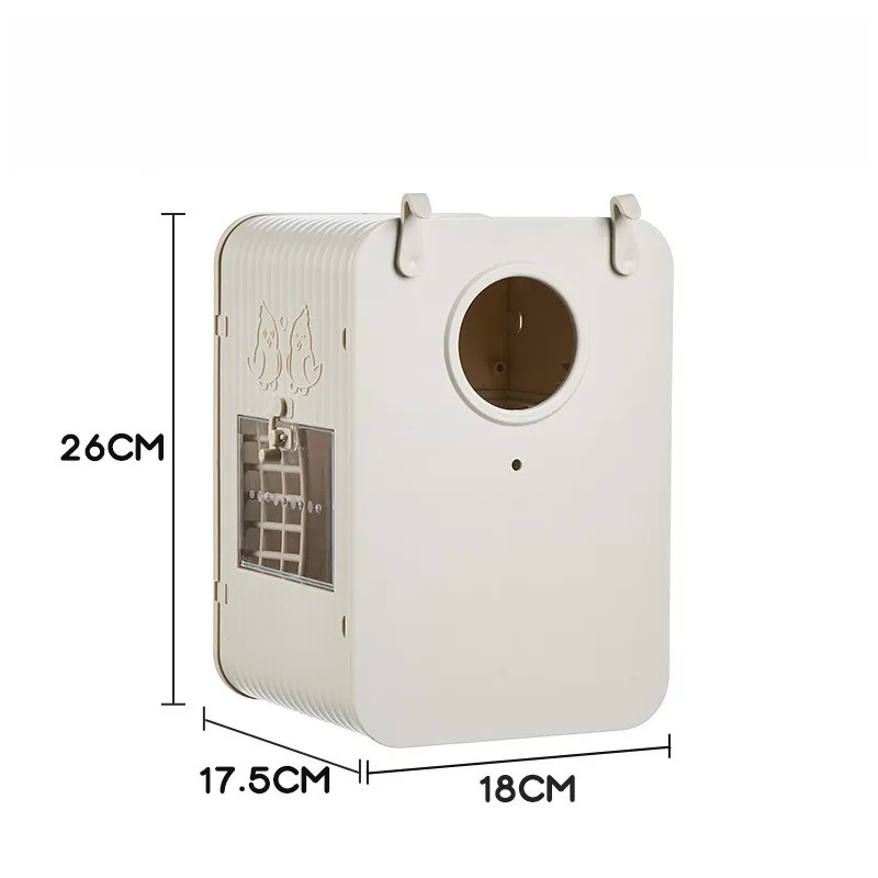 Caja de cría específica para loros, caja para incubar Visual montada en la pared, nido para cría de mascotas, suministros especiales, jaulas para pájaros de PVC de fácil limpieza - imagen 5