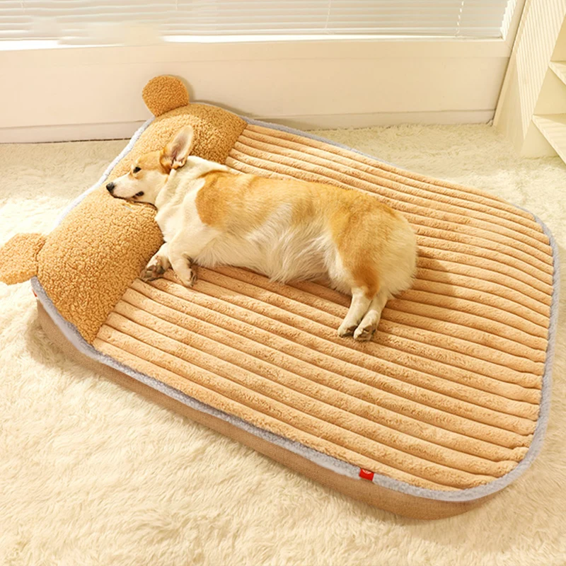 HOOPET-sofá suave y cálido para mascotas, cama extraíble para perros pequeños y medianos, lavable, pelusa para dormir, suministros para mascotas, Invierno - imagen 3