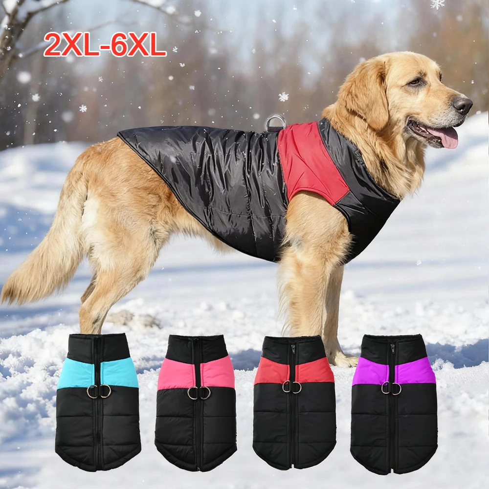Ropa para perros grandes, chaqueta impermeable de invierno para perros medianos y grandes, disfraz a prueba de viento, abrigo cálido para mascotas, trajes de Navidad de pastor alemán