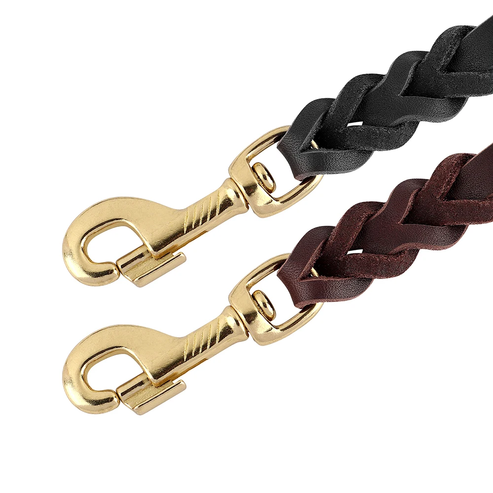 Correa de cuero genuino de 5 pies para perro, productos duraderos para mascotas, correa de entrenamiento para caminar de cuero para cachorros, cuerda de plomo para perros pequeños, medianos y grandes - imagen 3