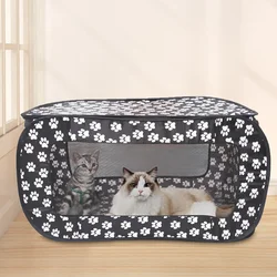 Transportín plegable con ventana para perros y gatos