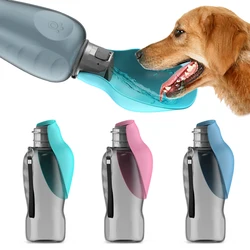 Botella de agua portátil 2 en 1 para perros grandes con cuenco