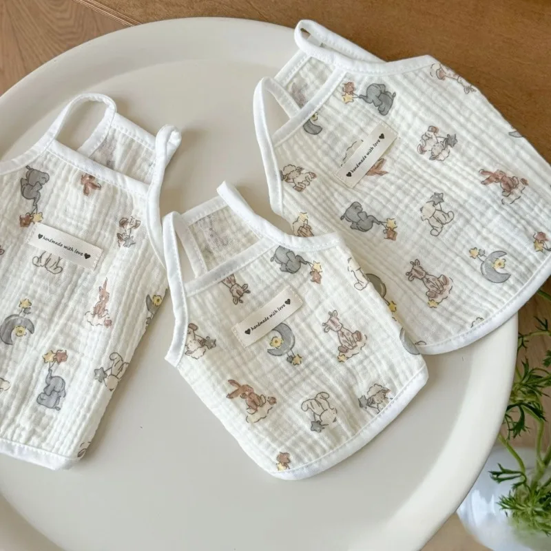 Ropa ligera y transpirable de algodón puro para gatos, cárdigans sin mangas de verano, chaleco bonito, chalecos de protección solar para perros, antipérdida de cabello