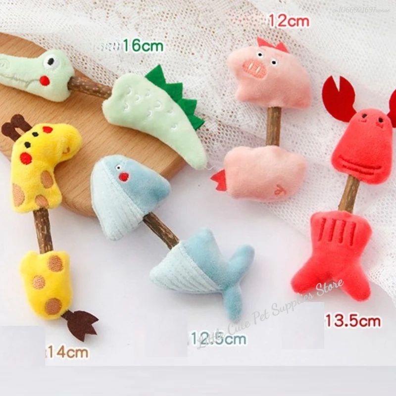 Juguete de madera con hierba gatera Natural para gatos, pasta de dientes Molar de seguridad, limpieza de ramas, aperitivos para gatos, juguetes para gatitos, muñeca bonita, suministros para mascotas - imagen 4