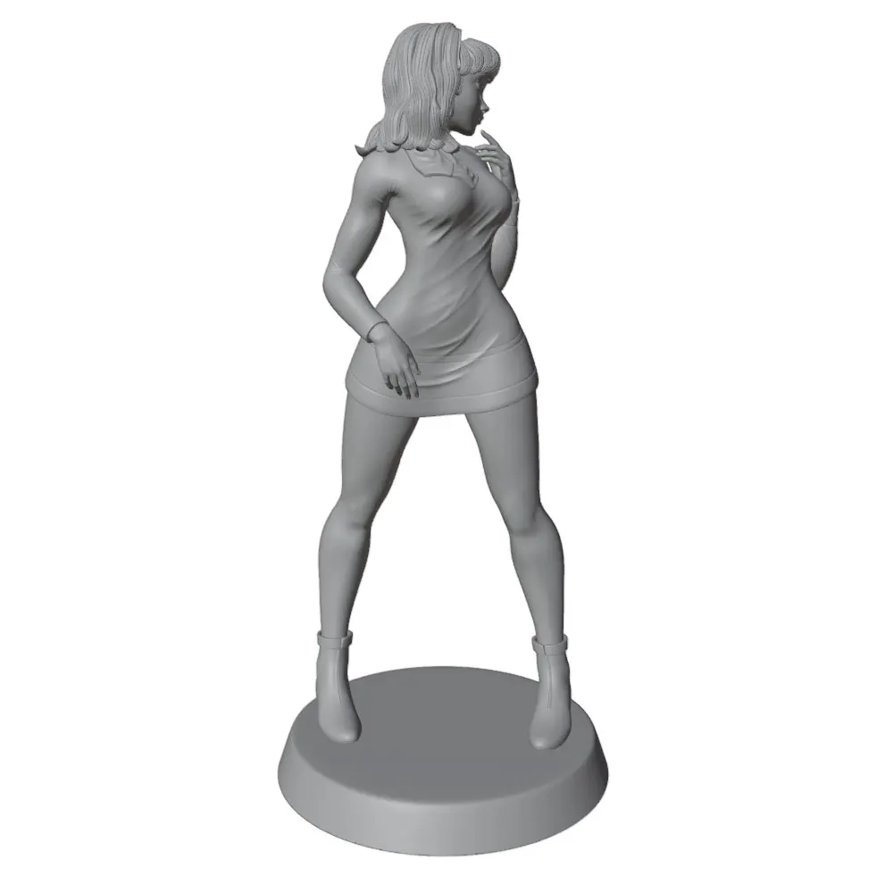 Kit de miniatura resina chica sexy sin montar ni pintar, gris 3D - imagen 5