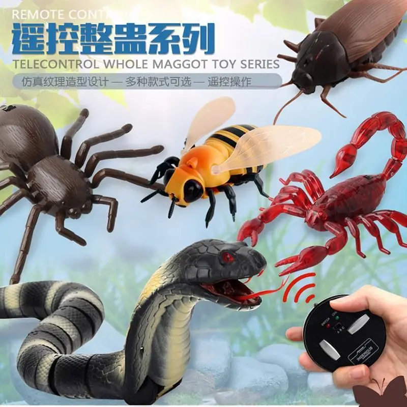 Serpiente realista de juguete RC para niños, serpiente, receptor infrarrojo, Animal simulado eléctrico, Cobra Viper, truco de broma, travesuras para Halloween - imagen 5