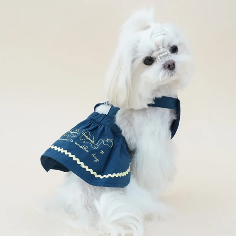 Vestido algodón tirantes perros Maltese, Shih Tzu – Verano - imagen 3