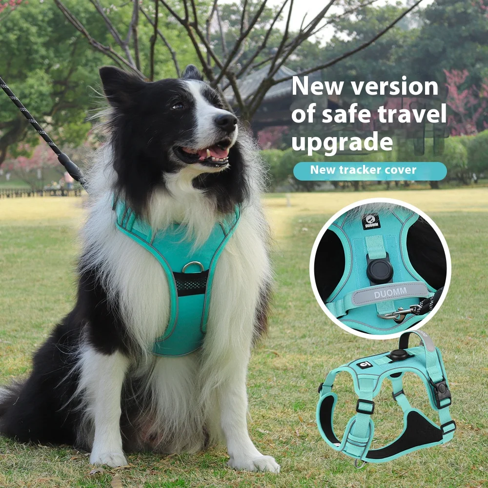 Anti Pull Dog Harness for Large Medium Dogs Reflective Escape Proof Tracker Chest Strap Breathable Adjustable Pet Supplies - imagen 4