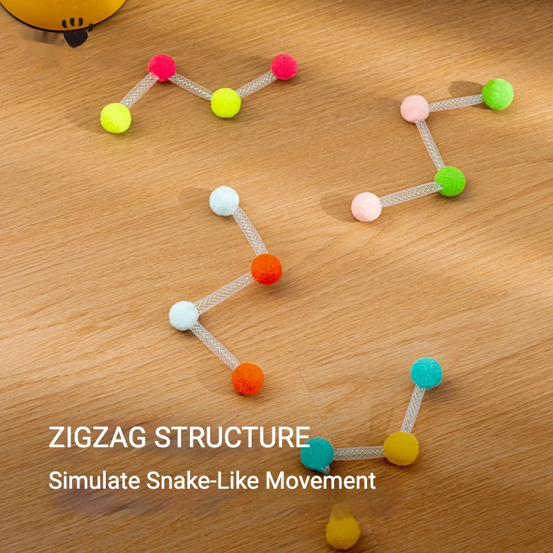 Conjunto de juguetes para gatos: serpiente zigzag interactiva - imagen 4