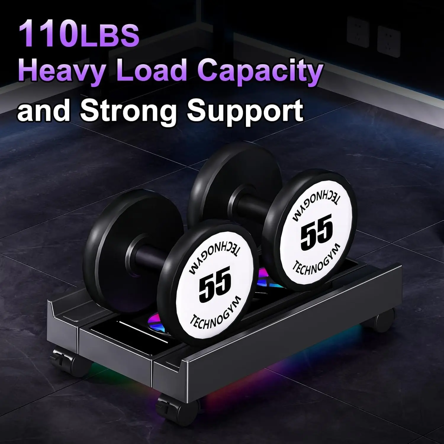 Soporte CPU móvil con RGB y ventilador, ajustable para torre - imagen 4