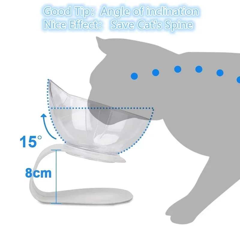 Cuenco doble antideslizante para gatos, cuencos para comida y agua para mascotas, cuencos para perros con soporte de inclinación, alimentador para gatos, cuenco de alimentación, suministros para gatitos - imagen 4