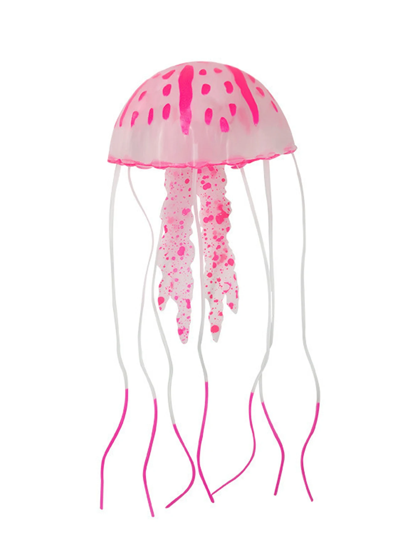 Medusa flotante de silicona para acuario – Decoración brillante para peces - imagen 5