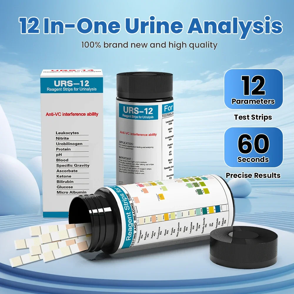 Veterinary Human 10/11/12/14 Parameters Urine Analyzer Test Strips Suit for W-200B/W-600/IU-100 Reagent Strips for Urinalysis - imagen 5