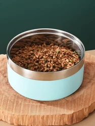 Cuenco antideslizante de acero inoxidable para gatos y perros