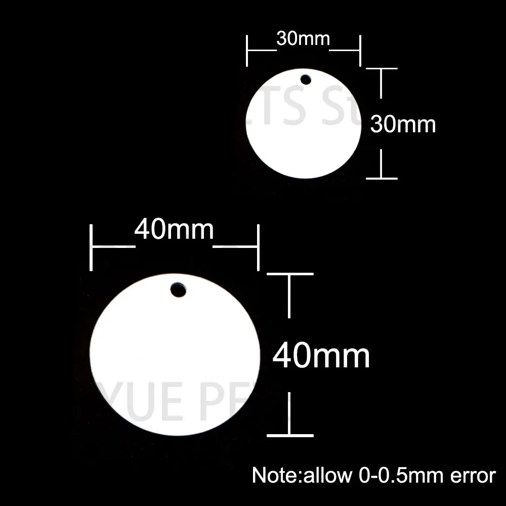 100 Uds. Etiqueta en blanco de aluminio para mascotas, Collar personalizado para perro, accesorios, Collar, colgante, logotipo de Color impreso, llave colgante para gato - imagen 2