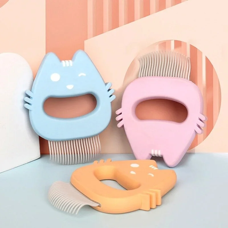 Peines para perros y gatos, cepillo removedor de pelo, herramientas de aseo para mascotas, peine de masaje para perros, cepillo con mango bonito, peine con aguja para depilación de gatos