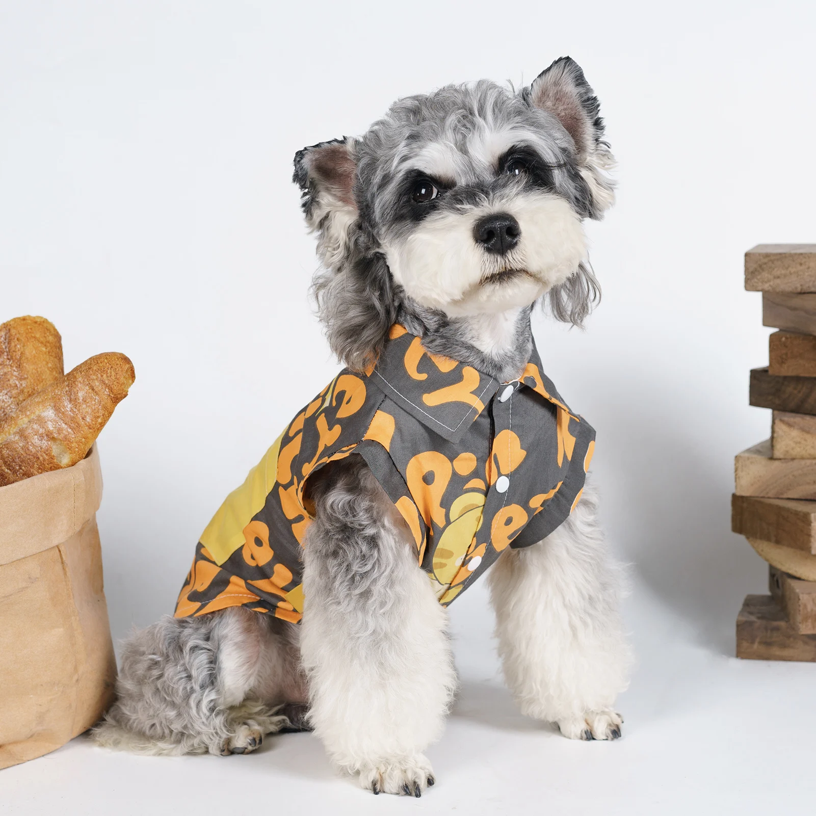 Camiseta de malla transpirable para perros, ropa para perros de peluche Schnauzer, camisetas de vocación para cachorros, camisas de verano para gatos y mascotas - imagen 5