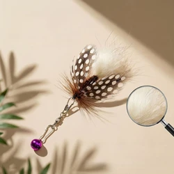 Varita de plumas con repuestos para gatos – Juguete interactivo gatitos
