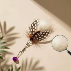 Varita de plumas con repuestos para gatos – Juguete interactivo gatitos