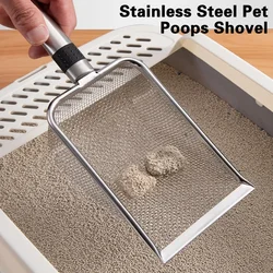 Pala de arena de gato en aluminio y mango de acero inoxidable