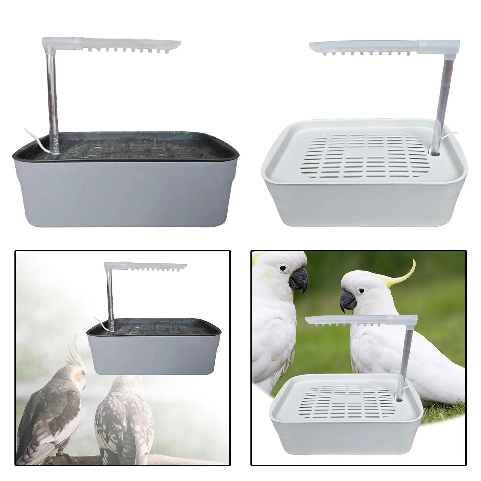 Parrot Automatic Bathing Box, Electric Birds Bathtub Shower, Reusable Parrot Bathtub, Automatic Pet Bird Bath for Canary Parrot Automatic Bathing Box, Electric Birds Bathtub Shower, Reusable Parrot Bathtub, Automatic Pet Bird Bath for Canary