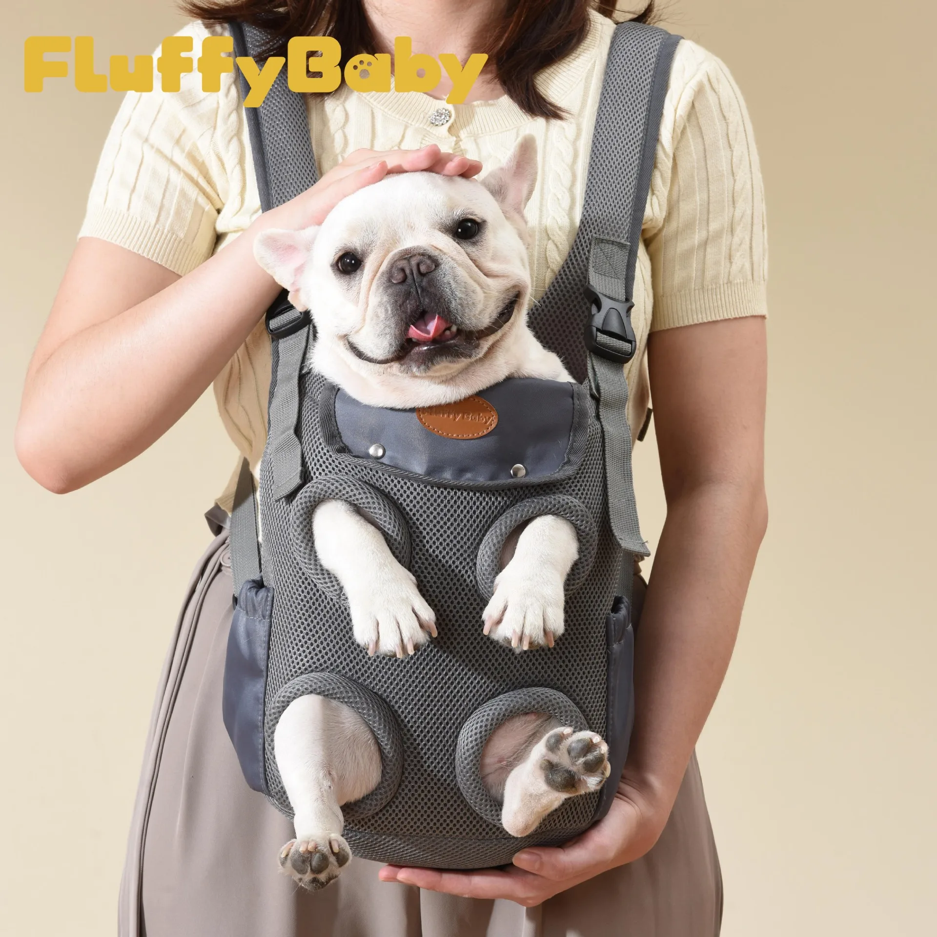 Mochila transpirable 2 en 1 para perros y gatos – Viajes verano - imagen 2