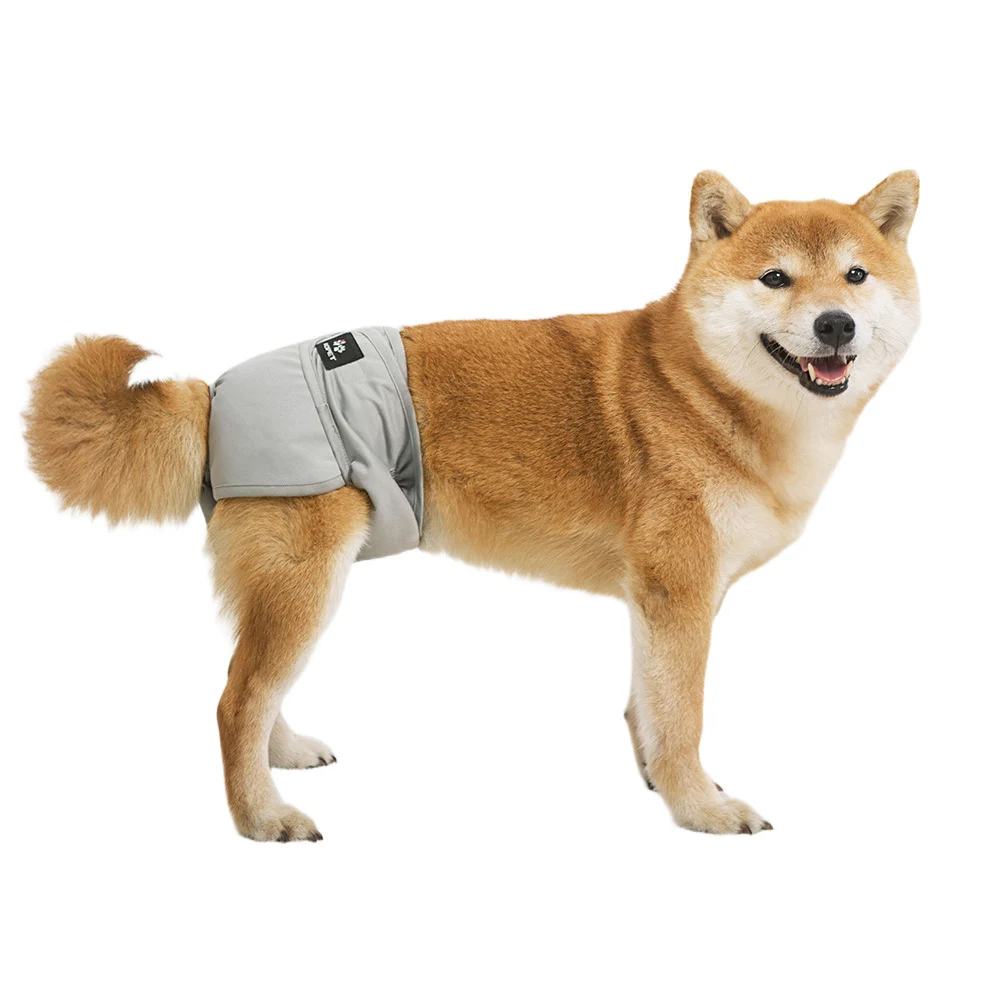 Pañales lavables y reutilizables para perros y mujeres, pañales para cachorros, urdimbre para niñas, pañales ajustables de Color sólido para mascotas - imagen 5