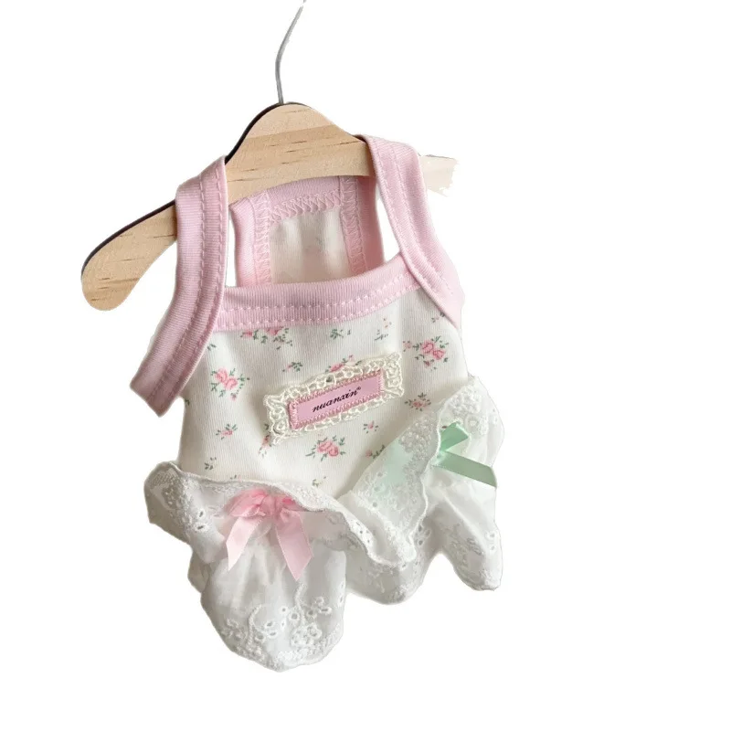 Vestido camisola para el hogar de primavera para mascotas, chaleco con brotes de flores, chaleco con lazo para perros pequeños, vestidos para perros pequeños, ropa para cachorros - imagen 5