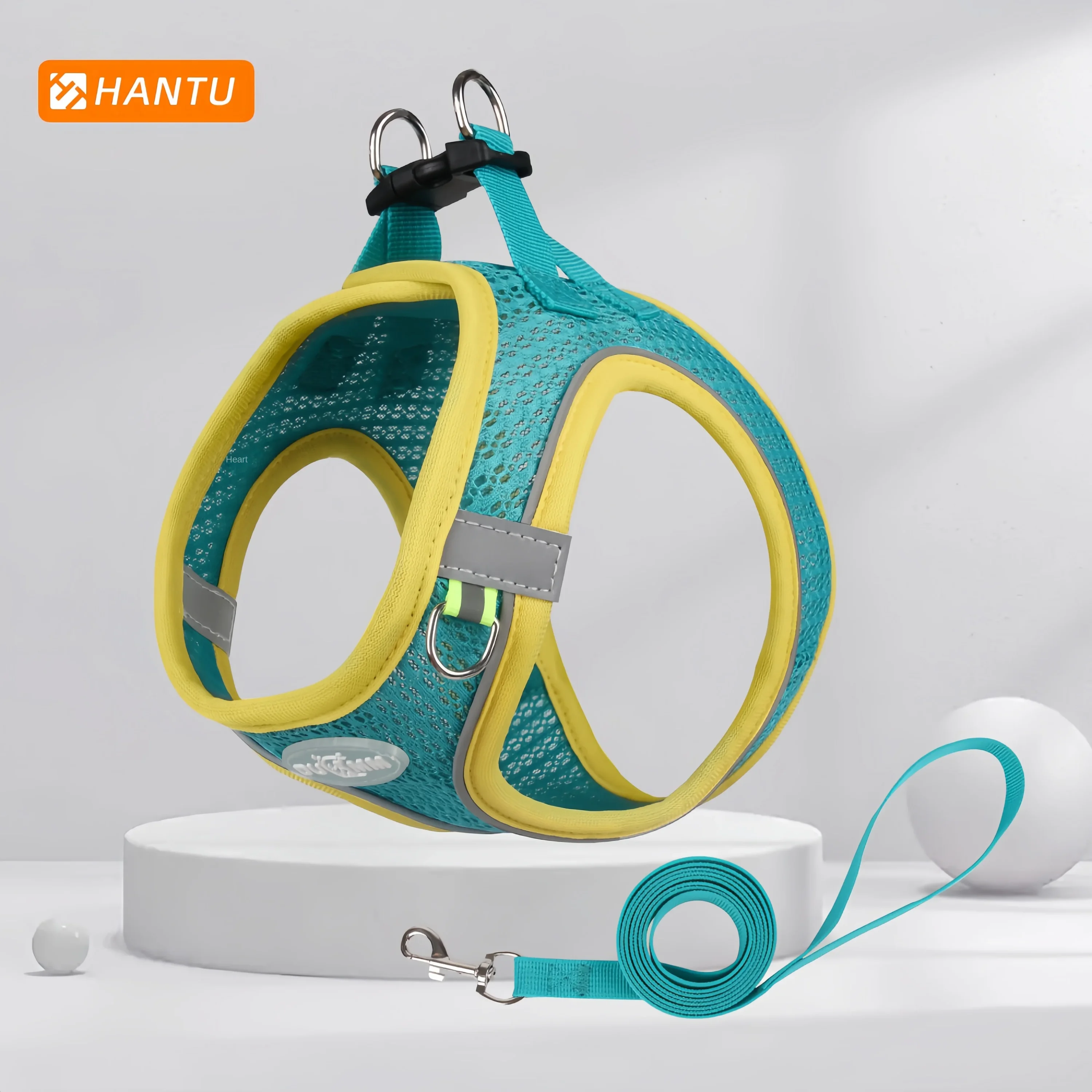 Arnés ligero y transpirable para perros con correa, chaleco reflectante para mascotas para perros pequeños y gatos, cómodo y seguro de verano - imagen 5