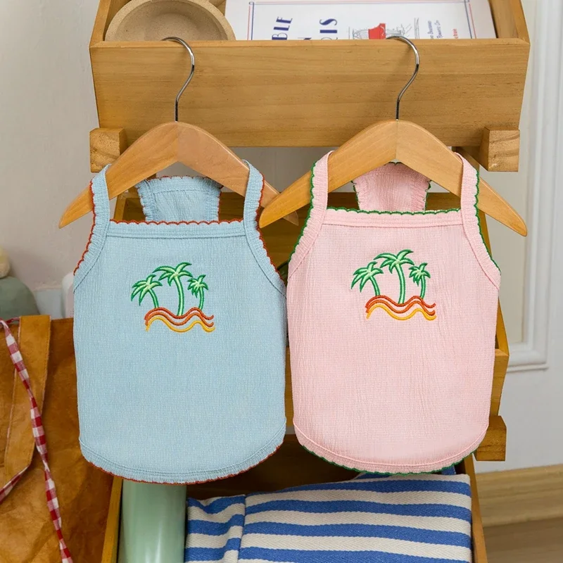 Ropa para perros, camisetas frescas de verano para perros, camisa con tirantes para perros pequeños y medianos, chaleco para cachorros, Chihuahua y caniche - imagen 3