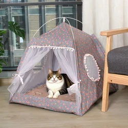 Nido suave para gatos y perros pequeños – Tienda cama seminclosed