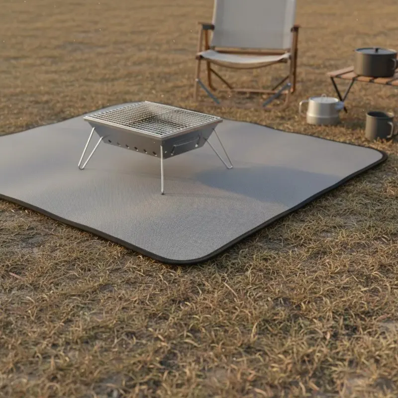 Alfombrilla de silicona ignífuga reutilizable para chimenea y barbacoa - imagen 4