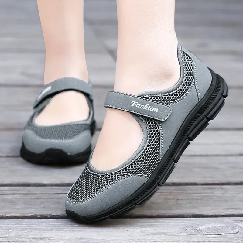 Nuevas zapatillas de deporte informales de moda de verano para mujer, zapatos transpirables de malla, zapatos deportivos para caminar y correr - imagen 4