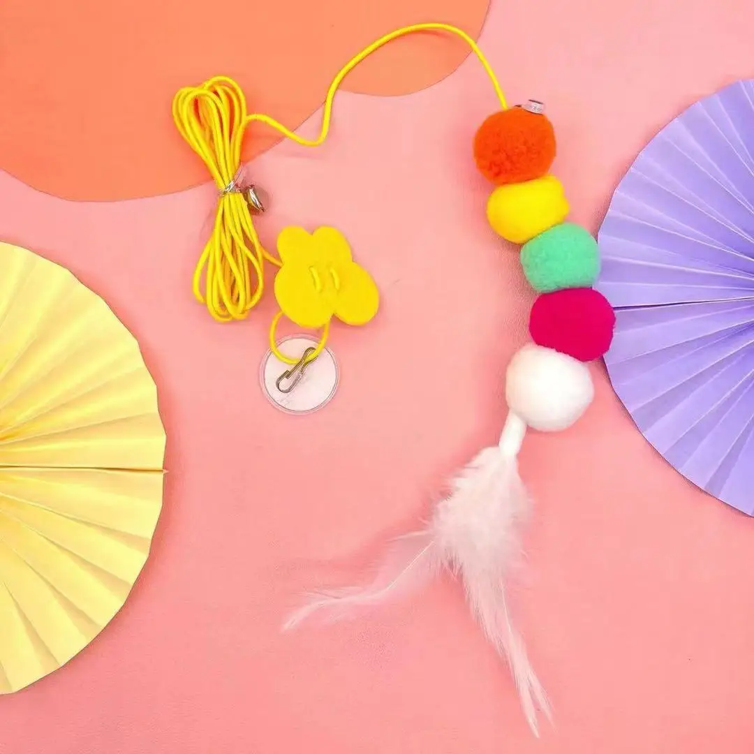 Juguete de columpio para gatos, disco adhesivo elástico para colgar en la puerta, cuerda larga para gatos, burlas interactivas, accesorios para gatos - imagen 5