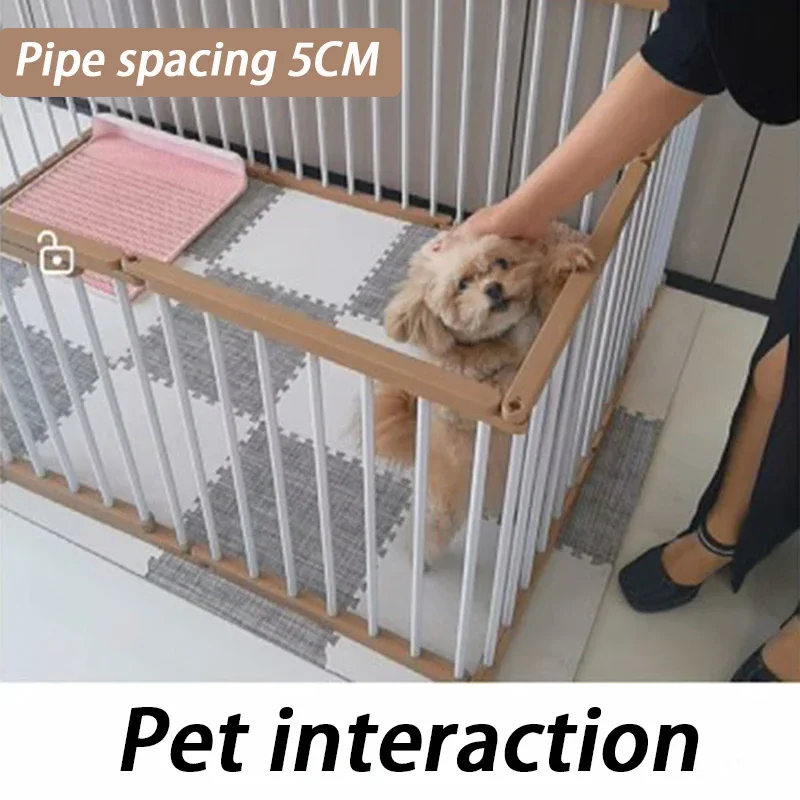 Barrera de valla para perros de 68CM de alto, vallas de peluche para caniche DIY para interiores, jaula para conejos engrosada libremente combinada, barandillas empalmadas para mascotas - imagen 5