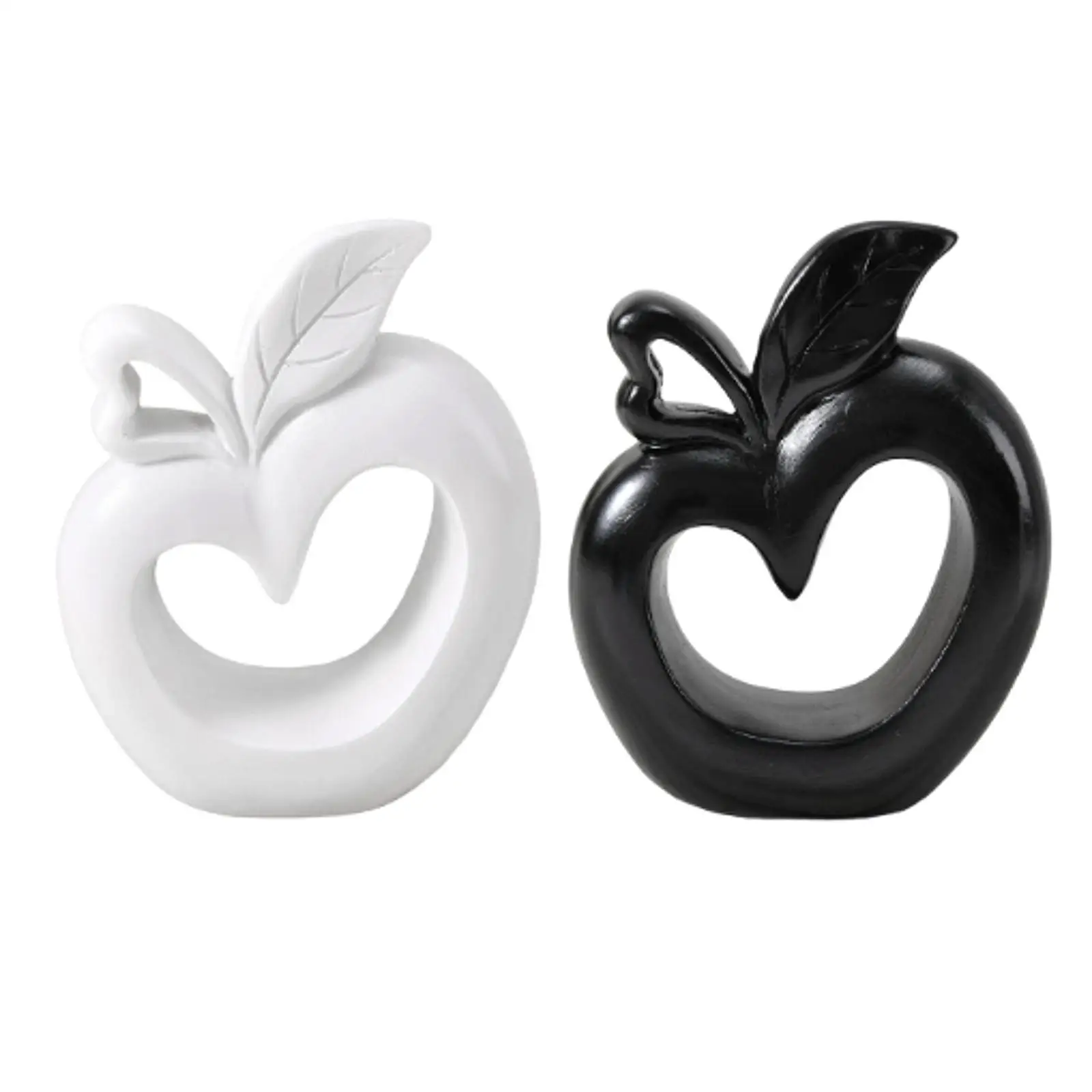 Resin Apple Statue Apple Model Christmas Gift Crafts Simple Tabletop Ornament for Cabinet Fireplace Desk Home Decoration