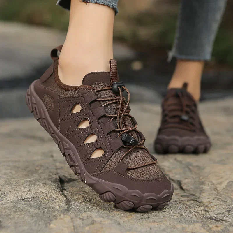 Zapatillas de deporte al aire libre para hombre, zapatos de senderismo transpirables, sandalias de senderismo al aire libre de talla grande para hombre y mujer, sandalias de agua para senderismo y rastreo 36-47 - imagen 5