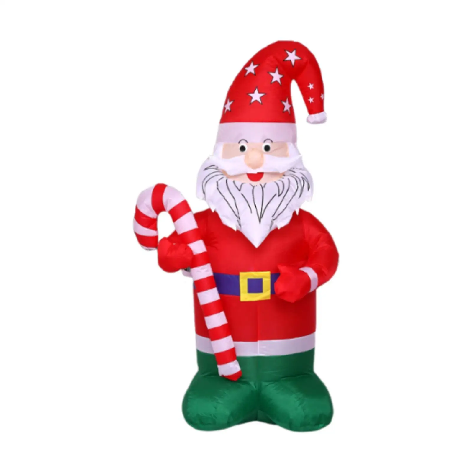 Navidad inflable Papá Noel poliéster 4,92 pies de altura clásico exhibición navideña estatuilla de Papá Noel decoración al aire libre para el patio del hogar de invierno - imagen 4