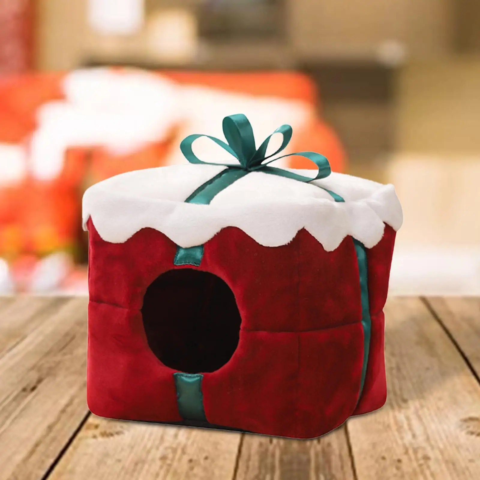 Casa de cama de conejillo de indias, nido de hámster de Navidad, jaula acogedora para animales pequeños, suministro de cama para hámster, nido de Navidad de animales pequeños para hurón - imagen 2