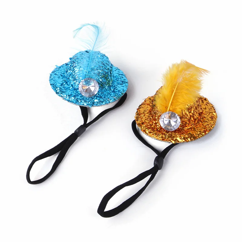 Sombrero para mascotas de 5/7 cm de diámetro para hámster, rata, conejillo de indias, bonitos sombreros ajustables para animales pequeños, accesorios para mascotas, gorros para disfraces de fiesta - imagen 4