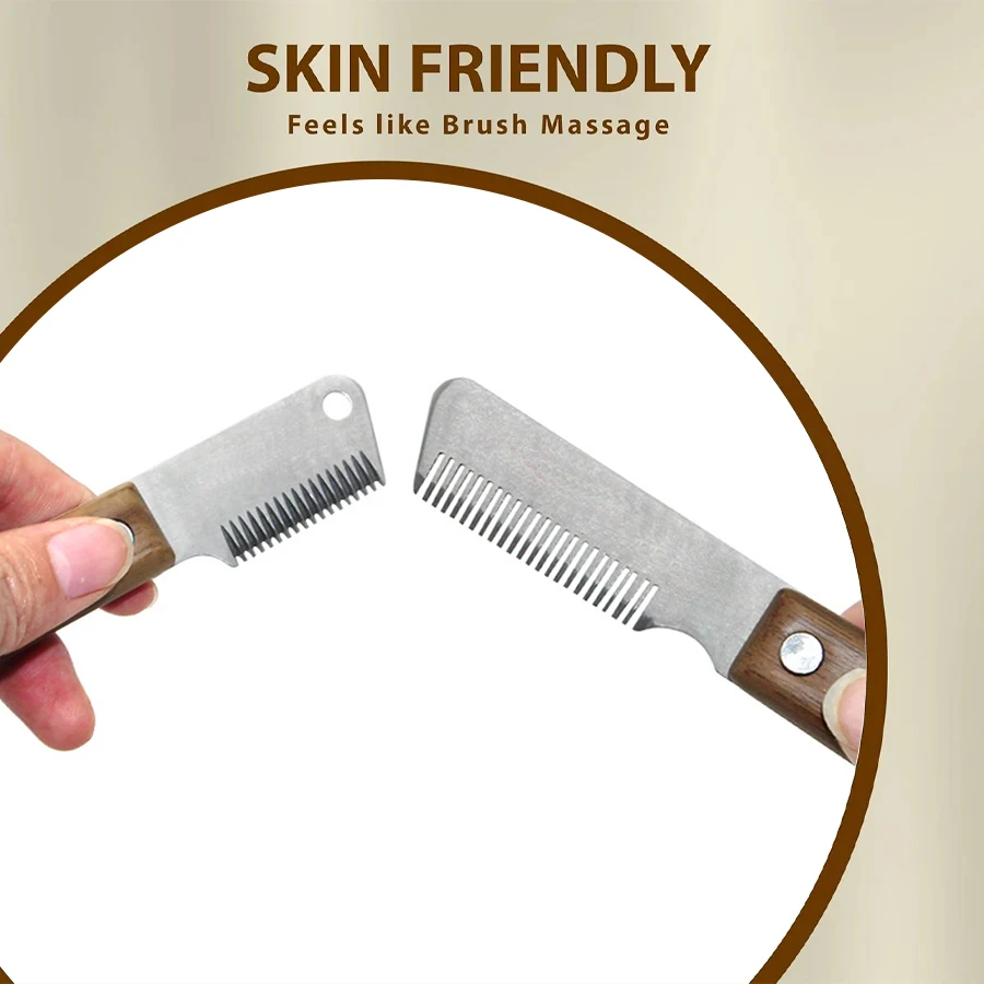 Cuchillo profesional Terrier para desplumar mascotas, peine para perros, cuchillo para pelar el pelo, rascador, peine, herramientas de aseo para perros de carreras - imagen 4
