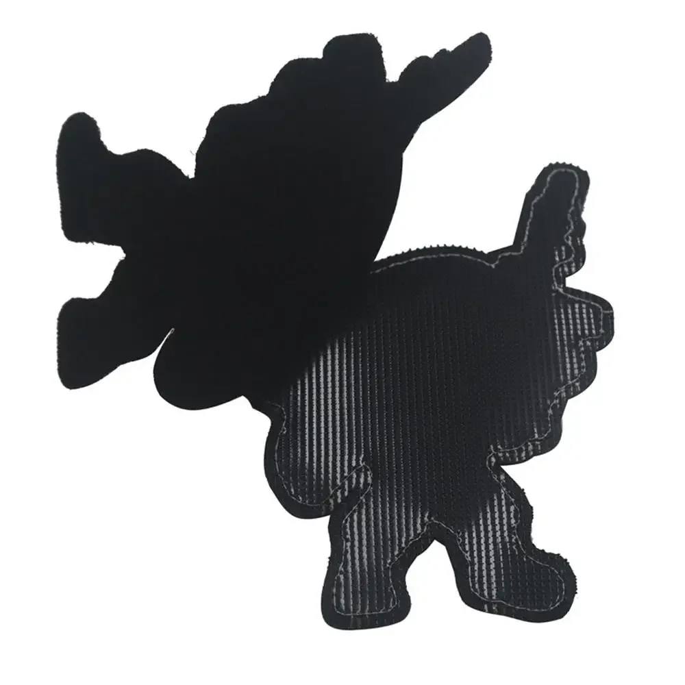 Parche bordado de tiburón y oso militar, insignia para brazalete, pegatina, aplique, adorno, mochila de pato amarillo, parches tácticos - imagen 5