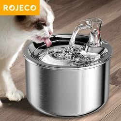Fuente automática de acero inoxidable para gatos y perros con filtros