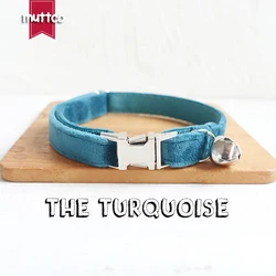 Collar para gato turquesa – Hecho a mano, varias tallas