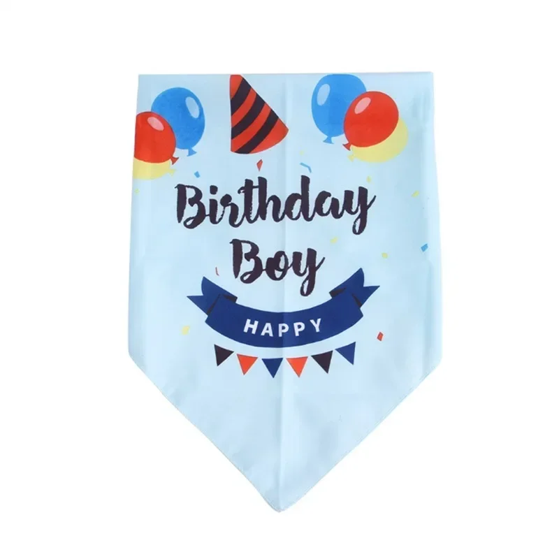 Toalla de Saliva de cumpleaños para mascotas, accesorios de toalla triangular bonitos para perros y gatos, accesorios para bufandas, babero
