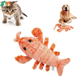 Juguete langosta para gatos y perros pequeños – Hierba gatera masticar