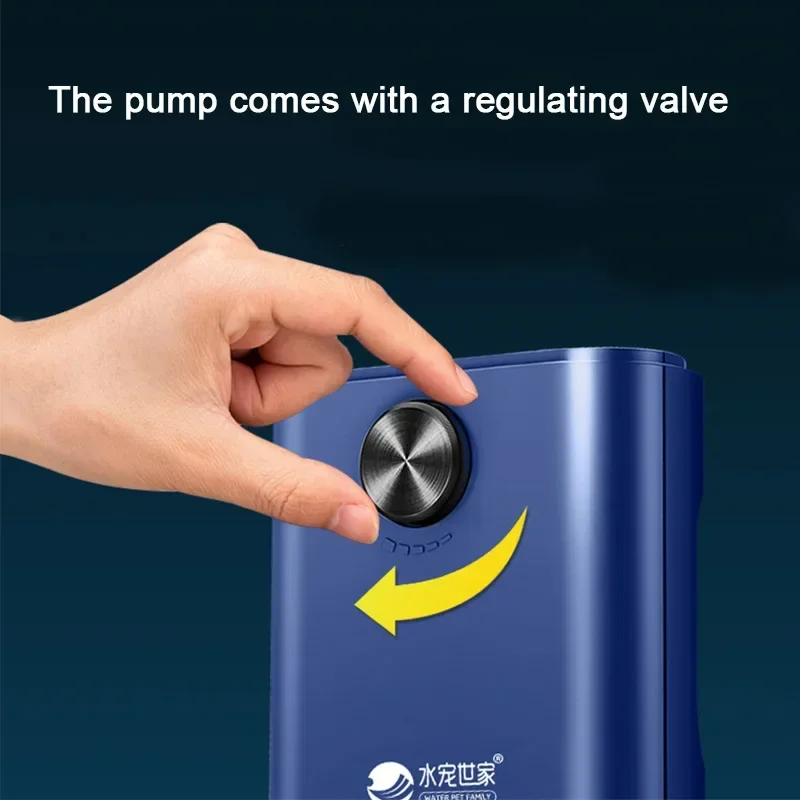 Bomba de aire de oxígeno para acuario silenciosa con válvula de retención para pecera, oxigenador grande de cuatro salidas, aireador de compresor de aire para acuario, 220v, 14w - imagen 2