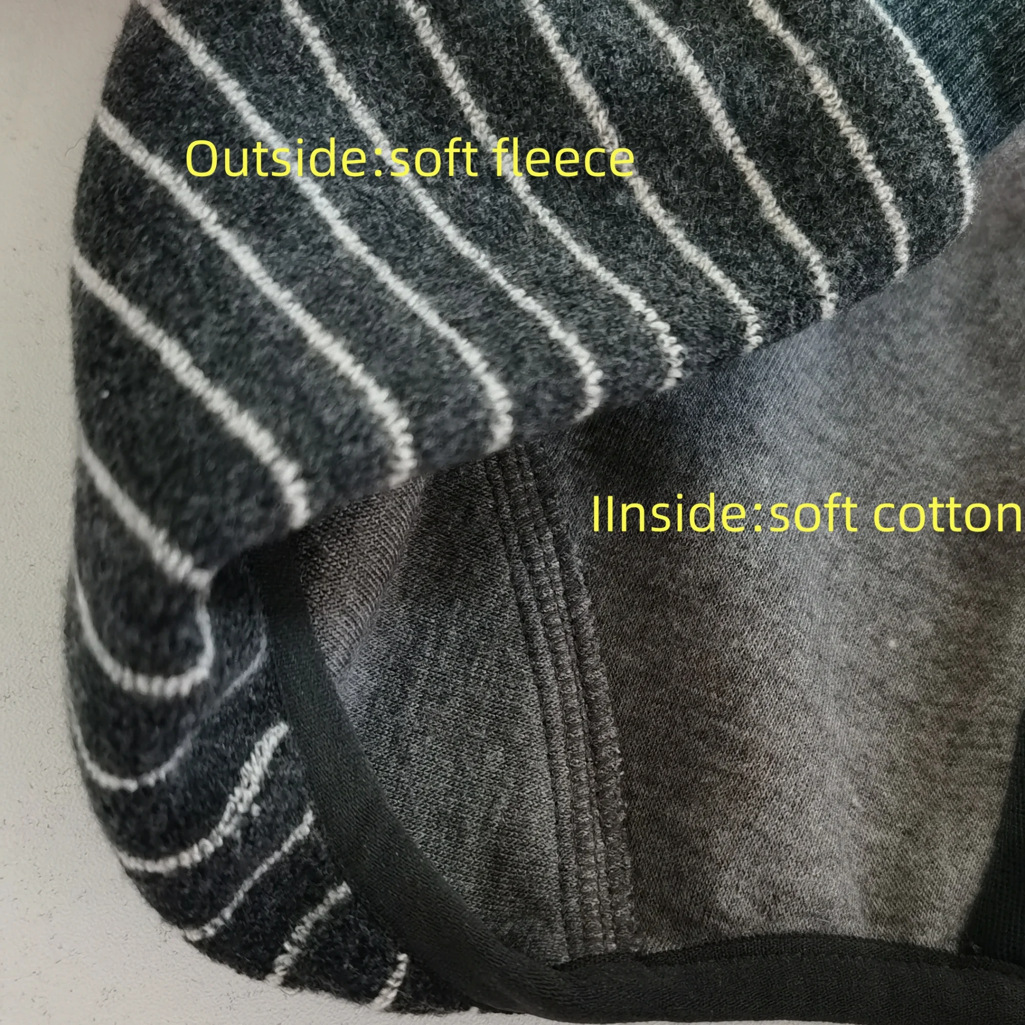 Camiseta de forro polar a rayas de cuatro patas para perros en invierno, sudadera con capucha de manga larga cálida en gris oscuro para galgos italianos, abrigo suave para Bedlington. - imagen 5