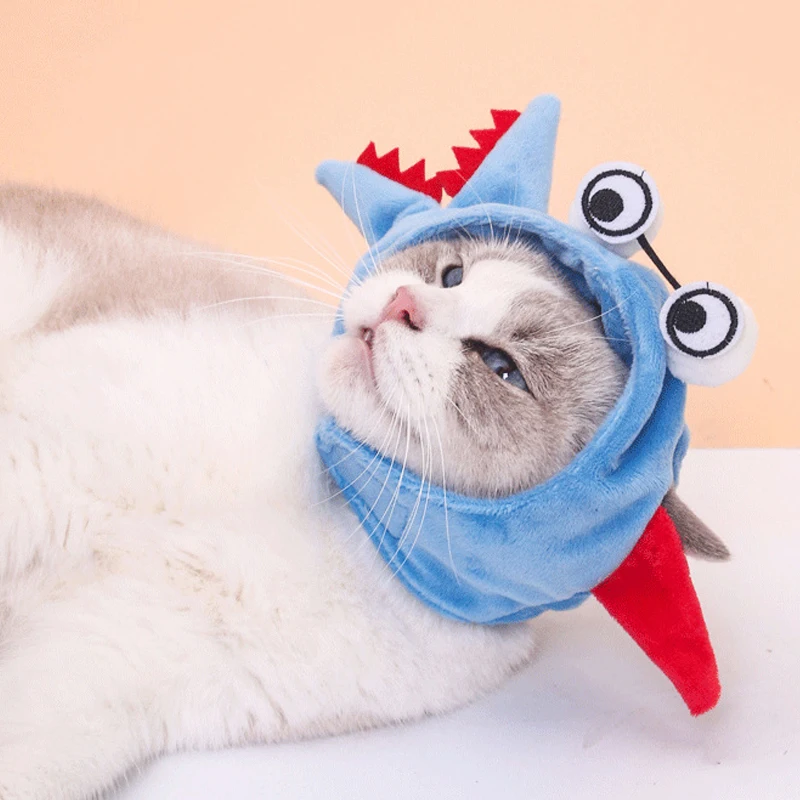 Disfraz de gato, Cocodrilo, abeja, divertido sombrero de gato, Halloween, fiesta de Navidad, tocado para cachorro, gato, gatito, perros pequeños, Cosplay - imagen 2