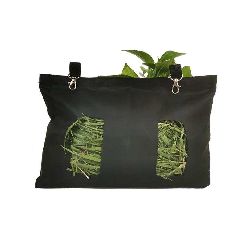 Bolsa de alimentador de heno de conejo, alimentador de heno de conejillo de indias, bolsa de alimentación colgante de almacenamiento para hámster de animales pequeños, tela de nailon impermeable - imagen 4